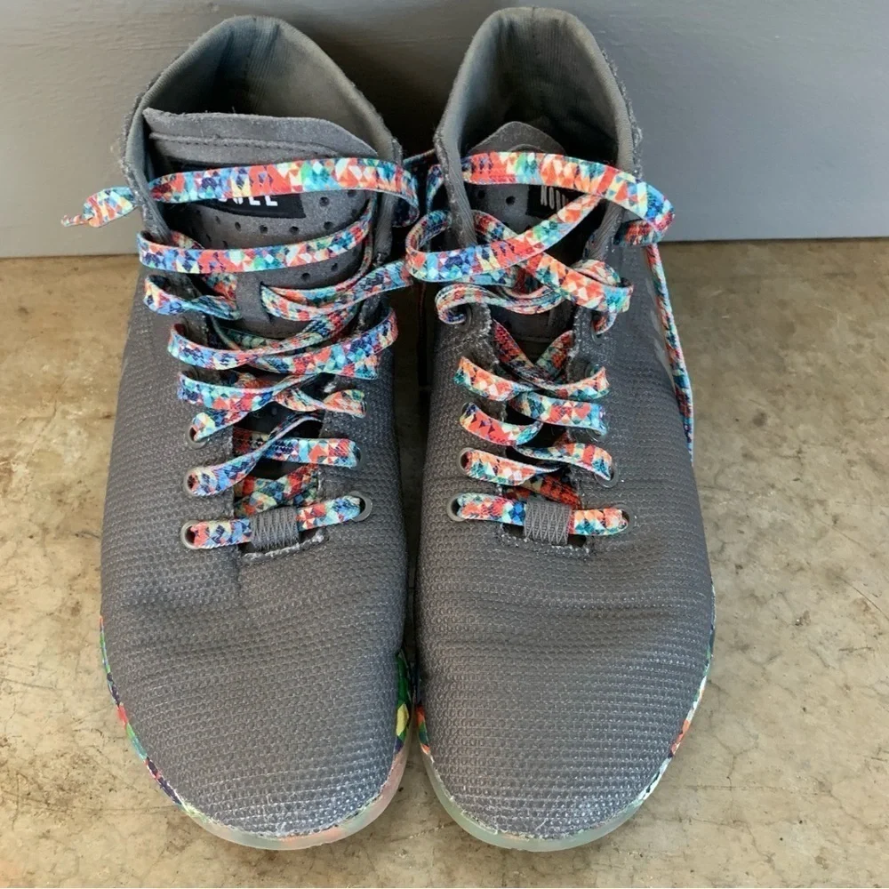 Nobull Gray‎ Kaleidoscope High Top Trainers Size M7/W 8.5